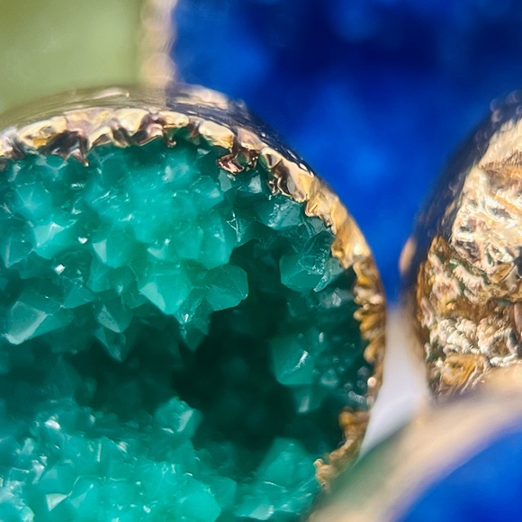 Anthropologie Mint Druzy Quartz Earrings - Picture 7 of 7